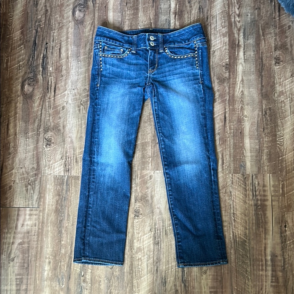 American Eagle Outfitters Blue Straight Leg Jean capris
